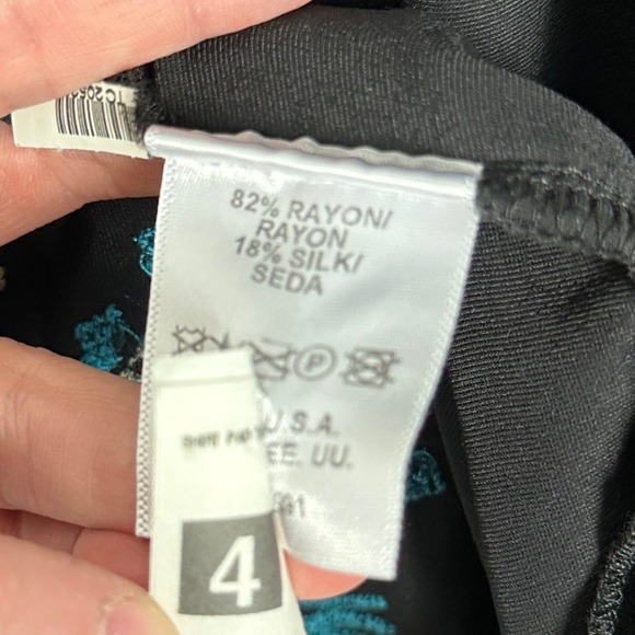 Johnny Was Silk Velvet Burnout Duster Kimono Sweater Jacket Boho Embroidery Sz S - Picture 14 of 16